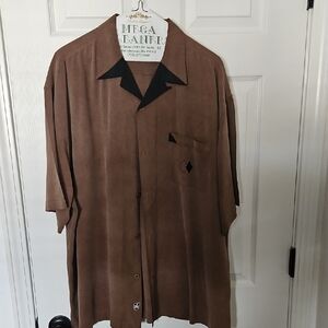 Men's Brown Short Sleeve Jacket